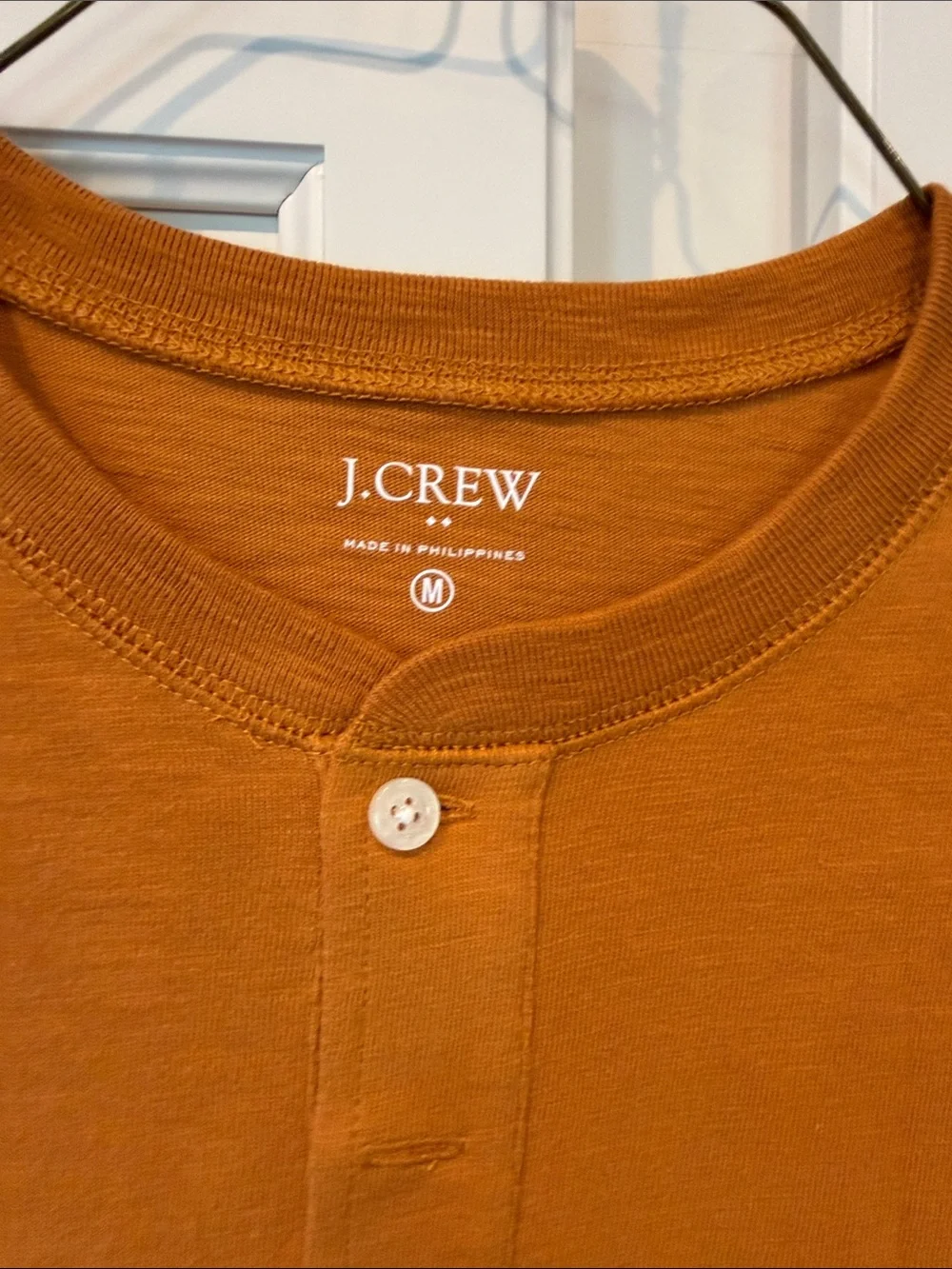 J. Crew Long-Sleeve Henley in Mustard Gold